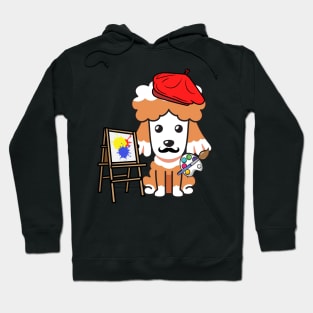 Funny poodle is a painter Hoodie